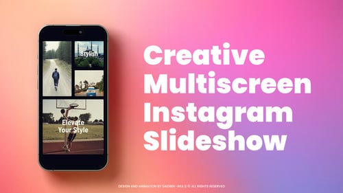 Download Creative Multicreen Slideshow Instagram MOGRT for Premier Pro Premiere Pro Template