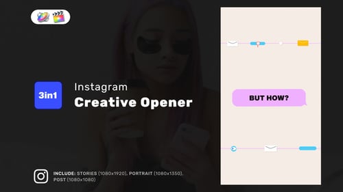 Download Creative Opener Vertical Reel for FCPX Apple Motion Template