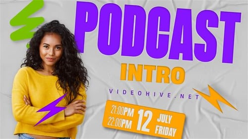 Download CREATIVE PODCAST INTRO (MOGRT) Premiere Pro Template