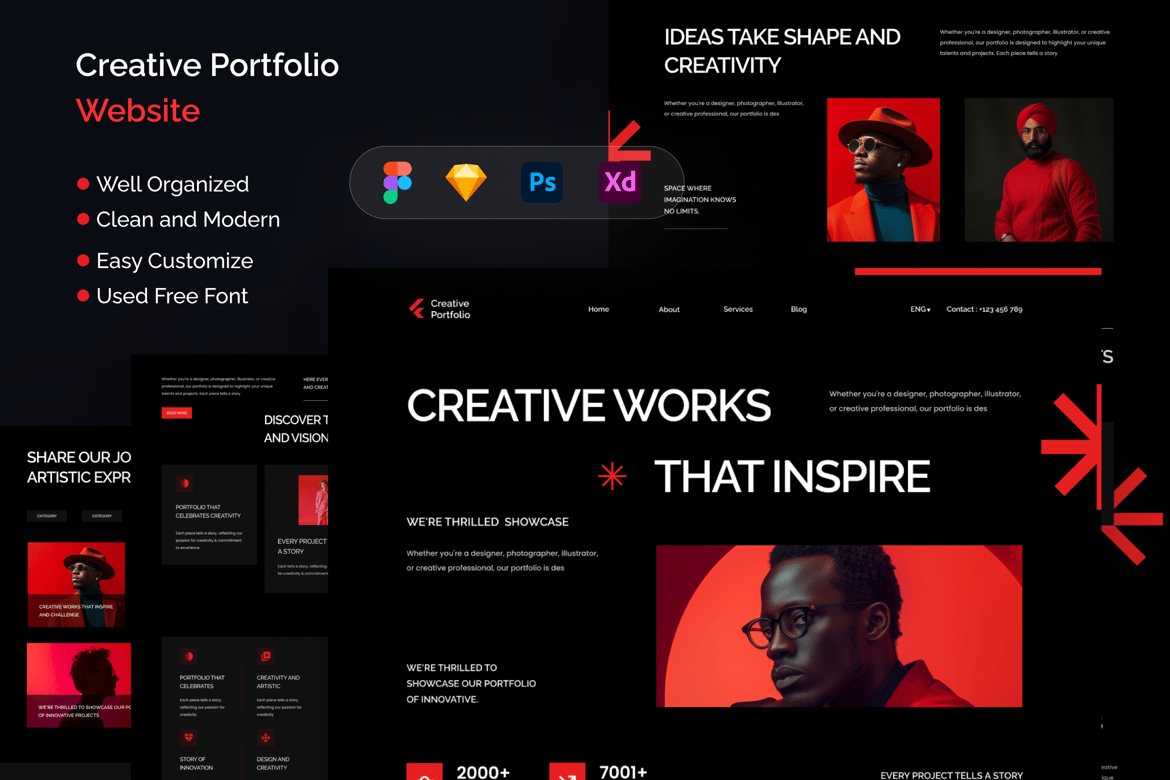 Download Creative Portfolio Website Figma Design