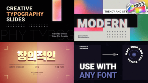 Download Creative Typography for FCPX Apple Motion Template