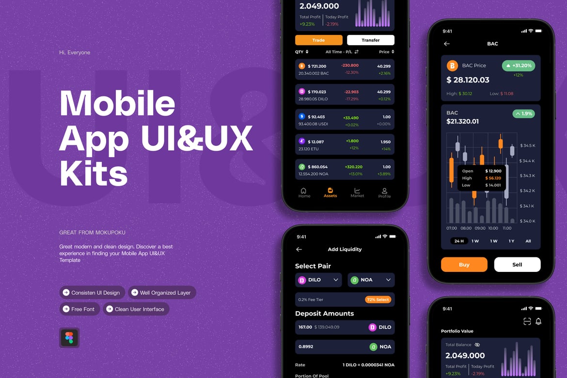 Download Crypto Power - Mobile App UI&UX Figma Design