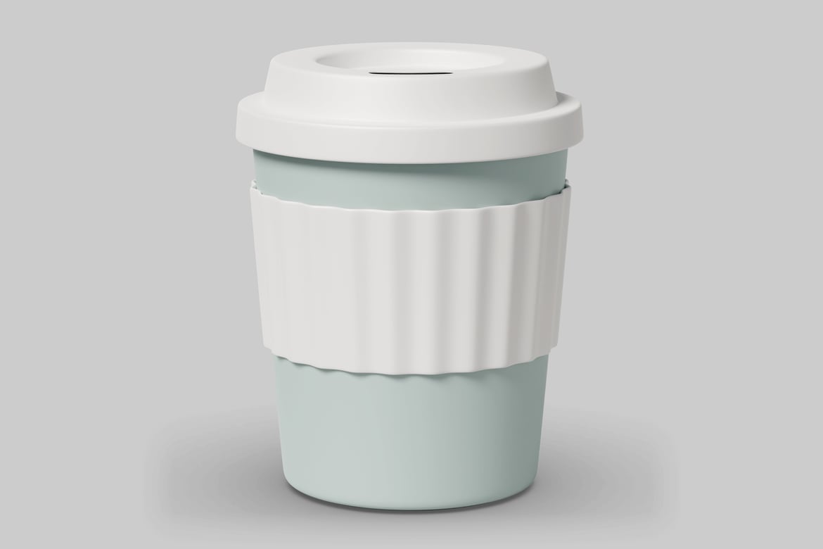 Download Cup with lid and sleeve 3D Model