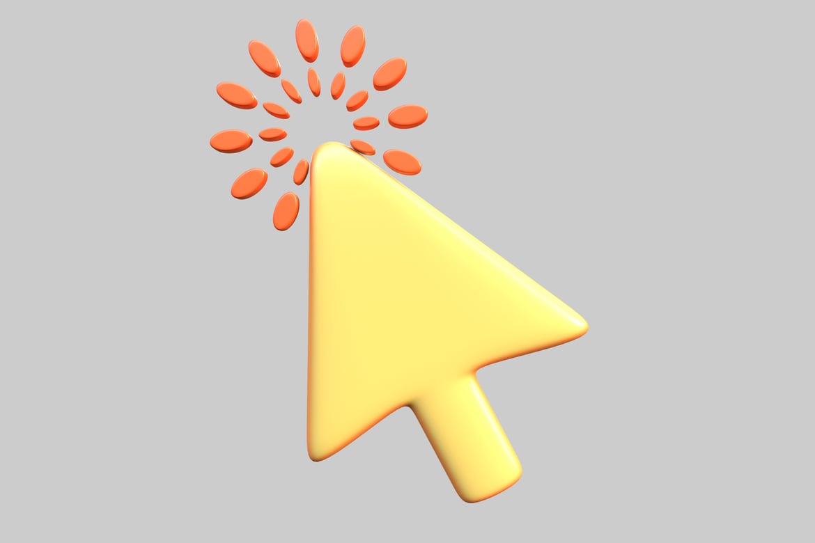 Download Cursor with sparks 3D Model