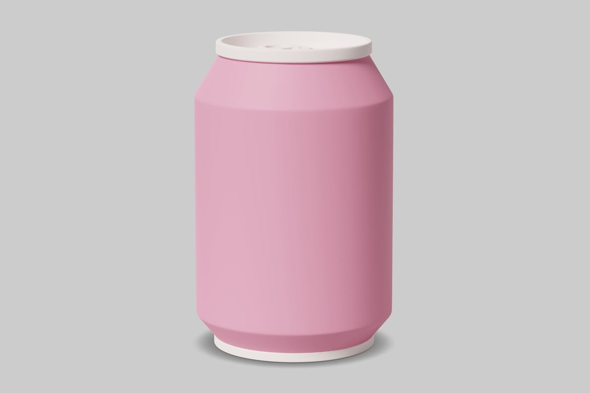 Download Cylindrical container with a flat top and bottom in a soft pink hue. 3D Model