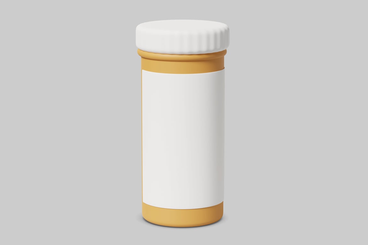 Download Cylindrical container with white cap and gold-colored base 3D Model