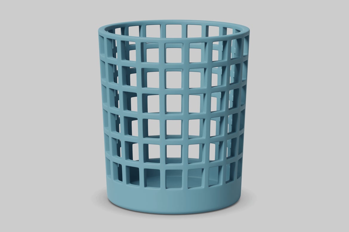 Download Cylindrical object with grid-like pattern of square openings 3D Model