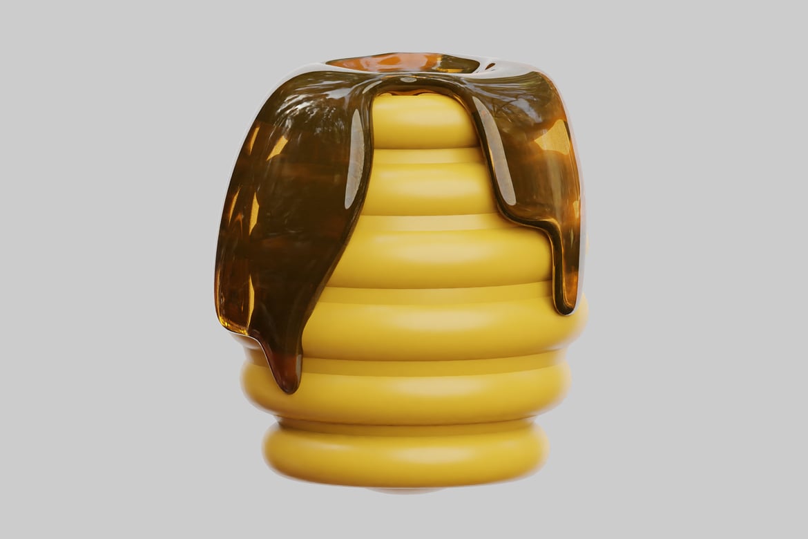 Download Cylindrical structure covered in brown liquid 3D Model