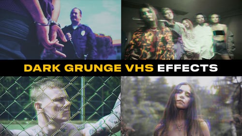 Download Dark Grunge VHS Effects Premiere Pro Template