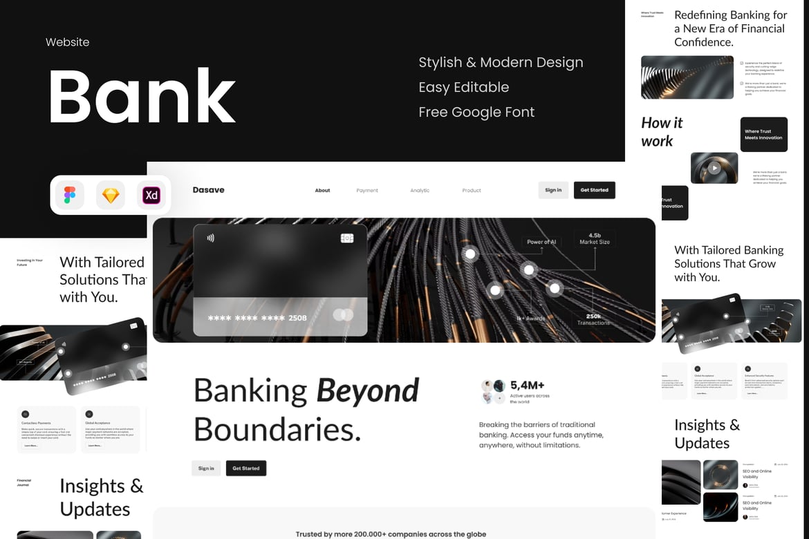 Download Dasave - Bank Website Figma Design