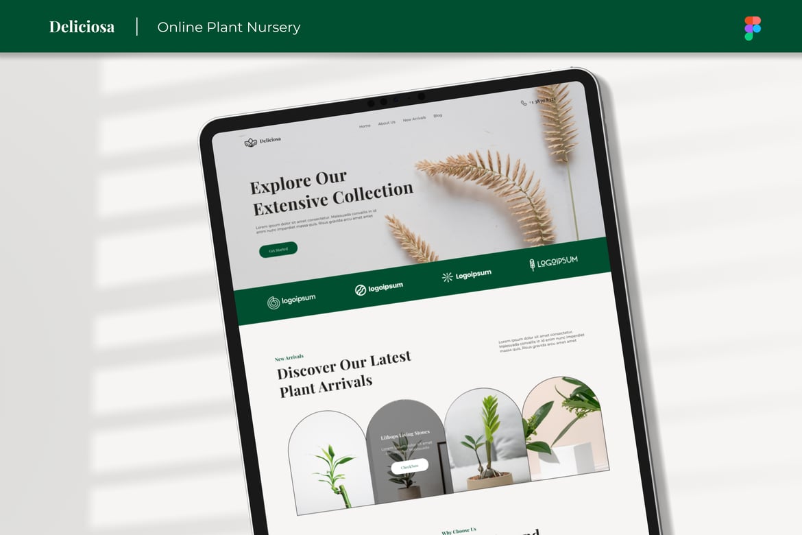 Download Deliciosa - Online Plant Nursery Figma Webdesign Figma Design