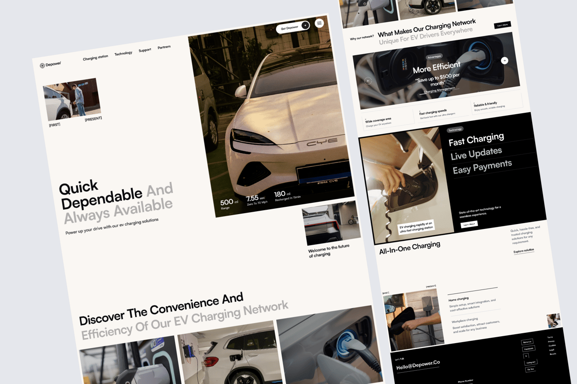 Download Depower - Electric Vehicle Figma Design