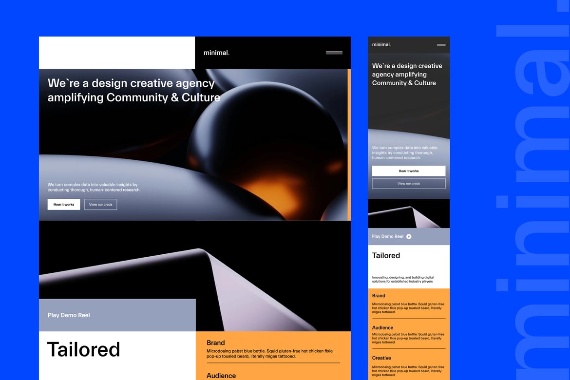 Download Design Agency UI Landing Page/Website Template Figma Design