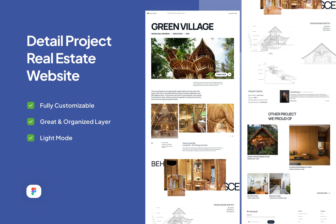 Download Detail Project Real Estate Landing Page - Keko Figma Design