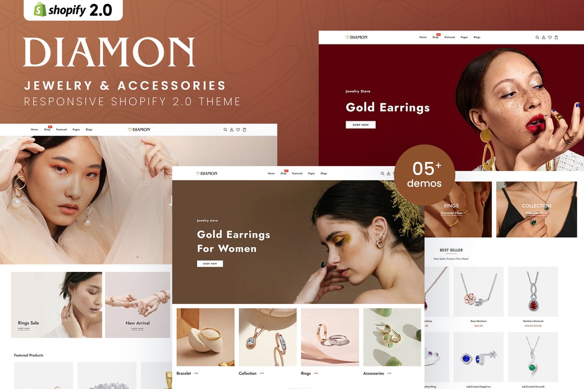 Download Diamon - Jewelry & Accessories Shopify 2.0 Theme