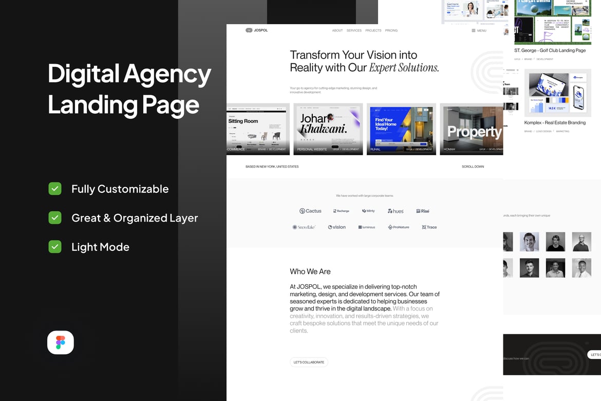 Download Digital Agency Landing Page - JOSPOL Figma Design