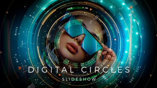 Download Digital Circles Slideshow After Effect Template