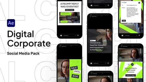 Download Digital Corporate Promo Social Media Pack After Effect Template