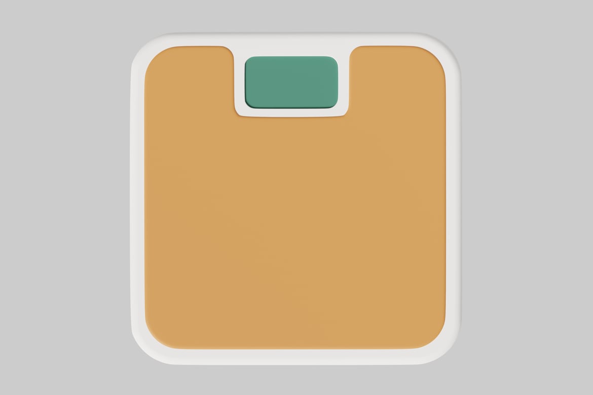 Download Digital scale with rounded corners. 3D Model