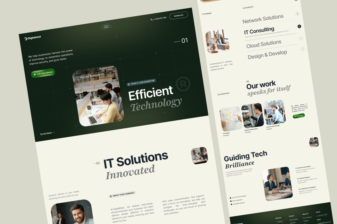 Download Digitalnest - IT Company Landing page Figma Design