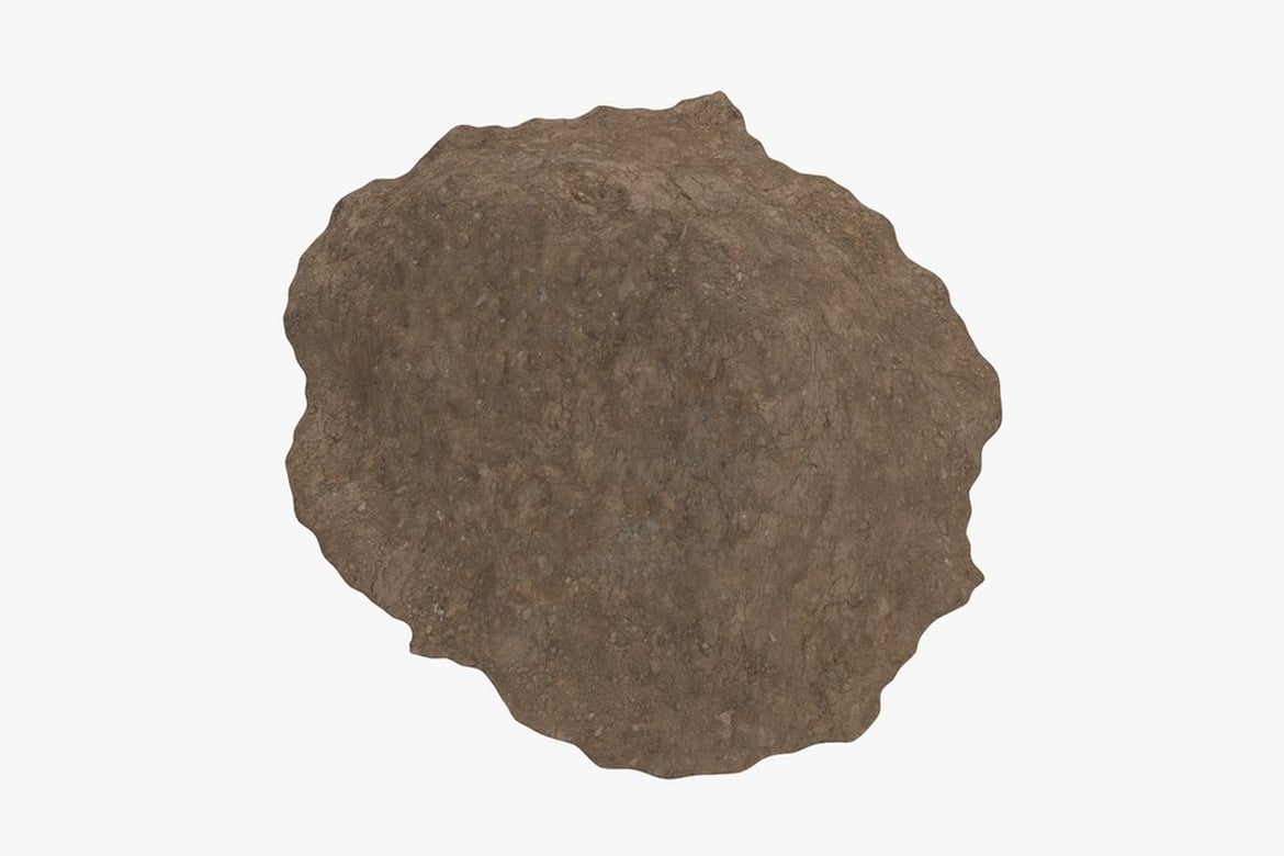 Download Dirt Pile Large, Rough Brown Stone 3D Model