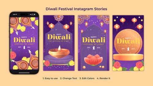 Download Diwali Festival Instagram Stories After Effect Template