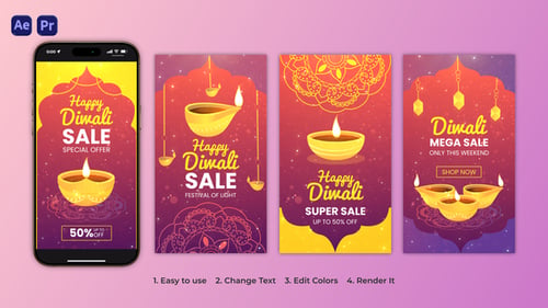 Download Diwali Sale Instagram Stories After Effect Template