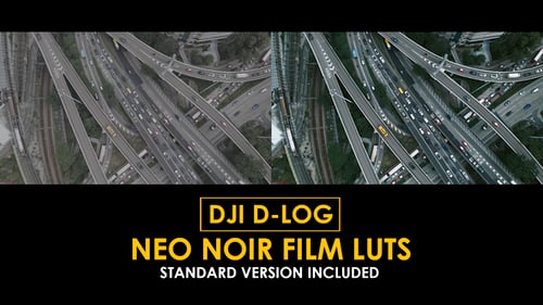 Download DJI D-Log Neo Noir Film Color LUTs Apple Motion Template