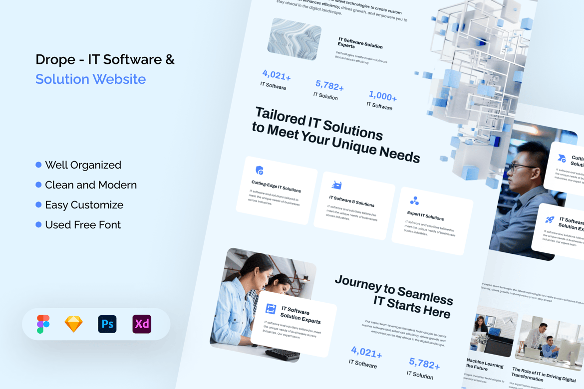 Download Drope - IT Software & Solution Website Figma Design