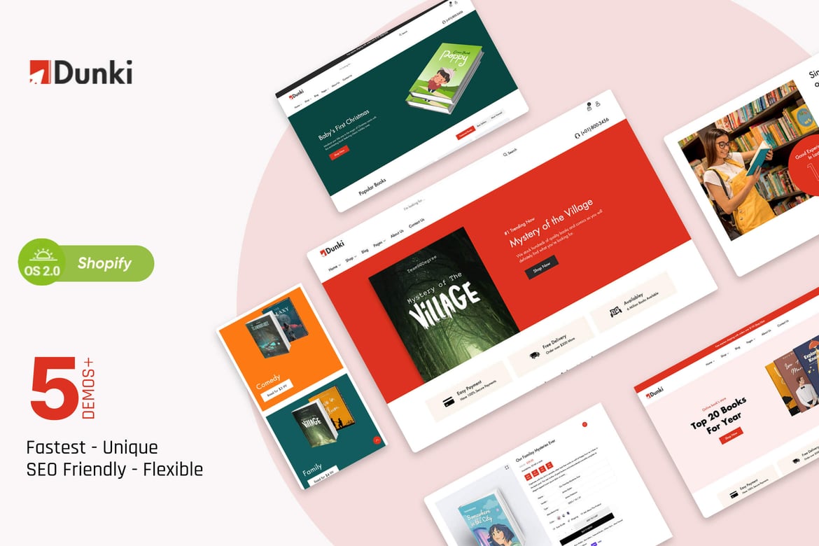 Download Dunki - Book Store Shopify  Theme