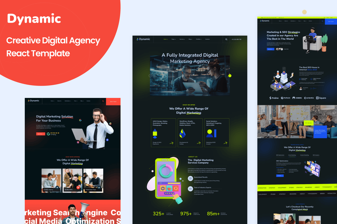 Download Dynamic - Creative Digital Agency React  Template