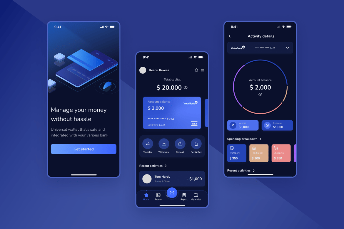 Download E-Wallet Mobile App UI Concept Figma Design