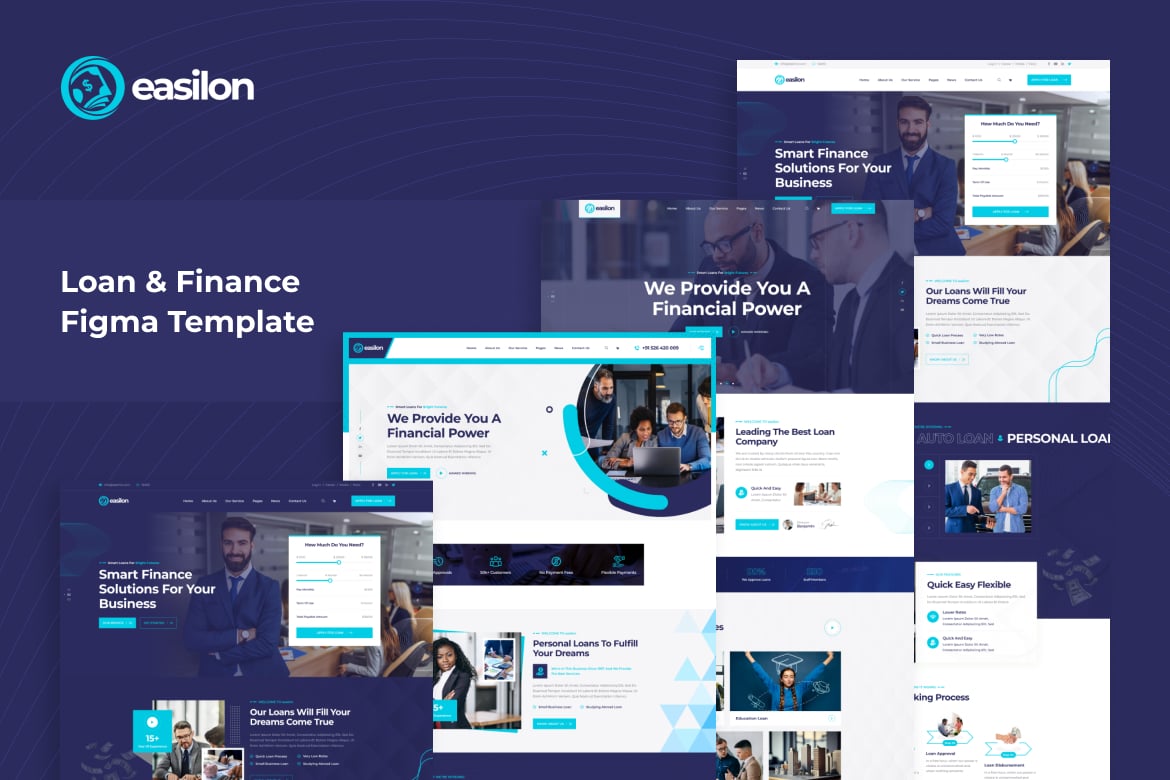Download Easilon - Loan & Finance Figma Template Figma Design