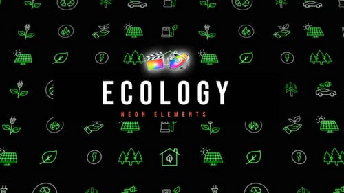 Download Ecology Neon Icons Apple Motion Template