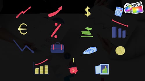 Download Economy Cartoon Icons for FCPX Apple Motion Template