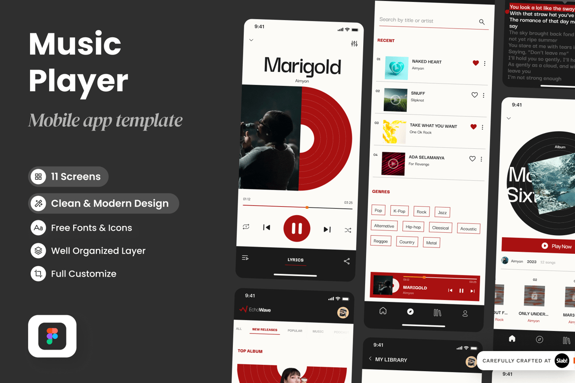 Download EcoWave - Music App Figma Design