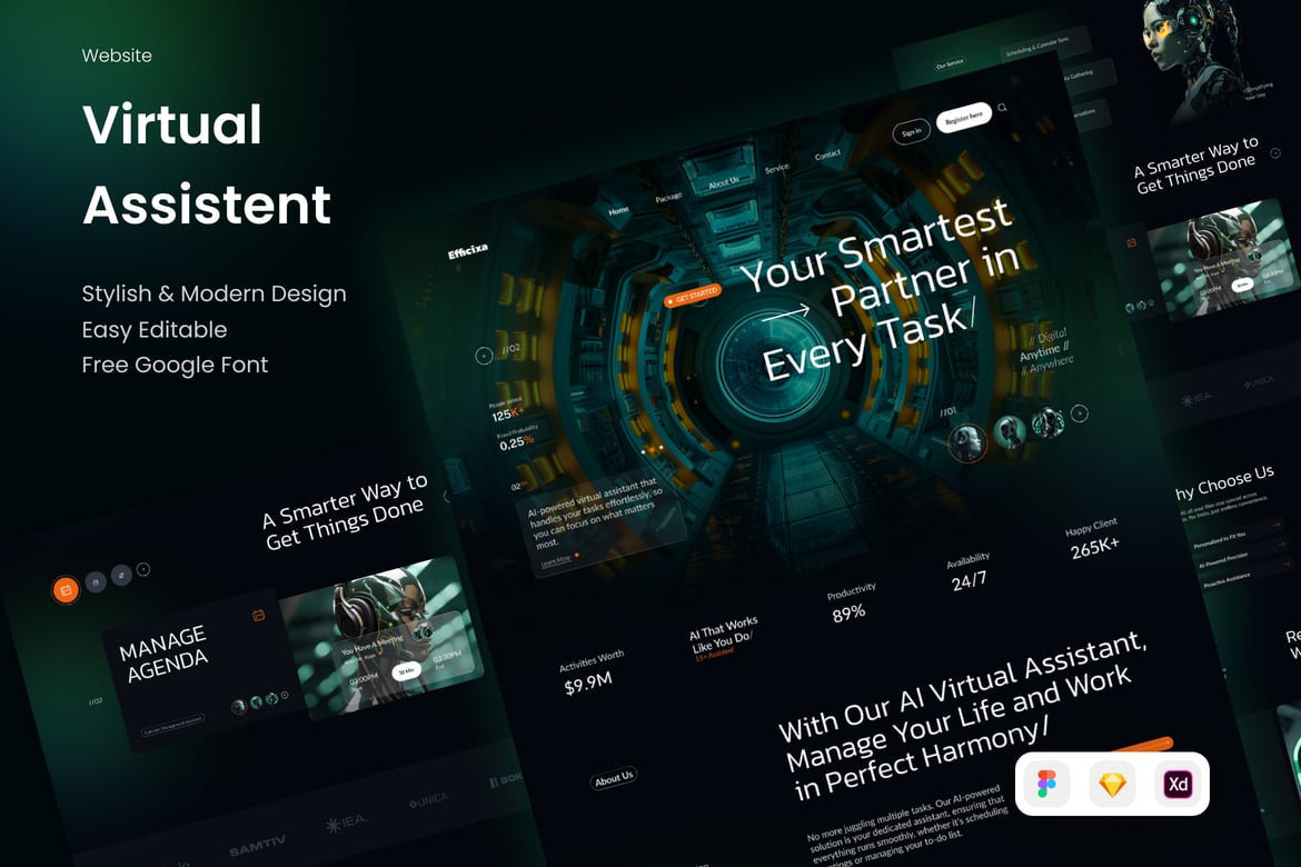 Download Efficixa - AI Virtual Assistent Website Figma Design