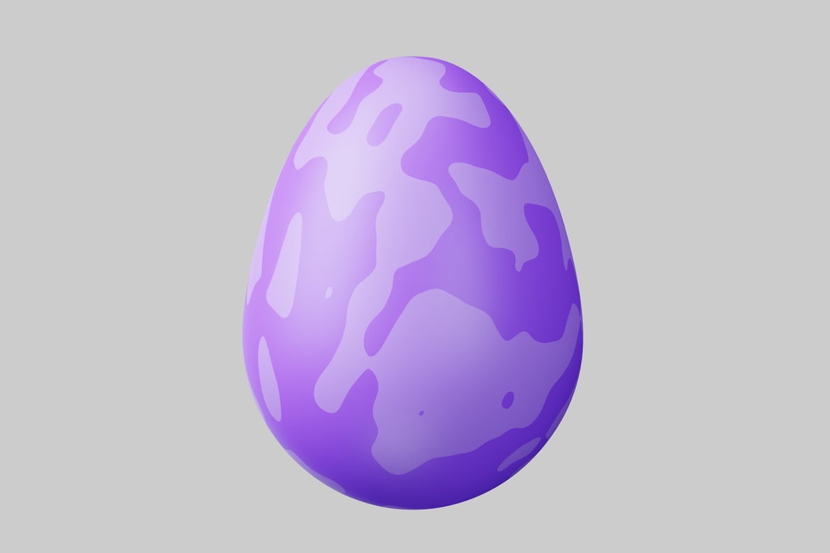 Download Egg-shaped object with wavy patterns. 3D Model