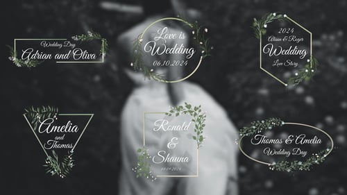 Download Elegant Wedding Titles Apple Motion Template