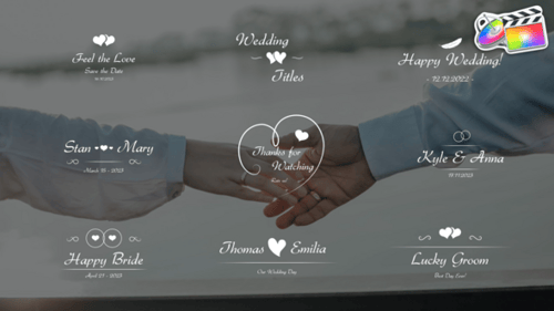 Download Elegant Wedding Titles for FCPX Final Cut Pro Template