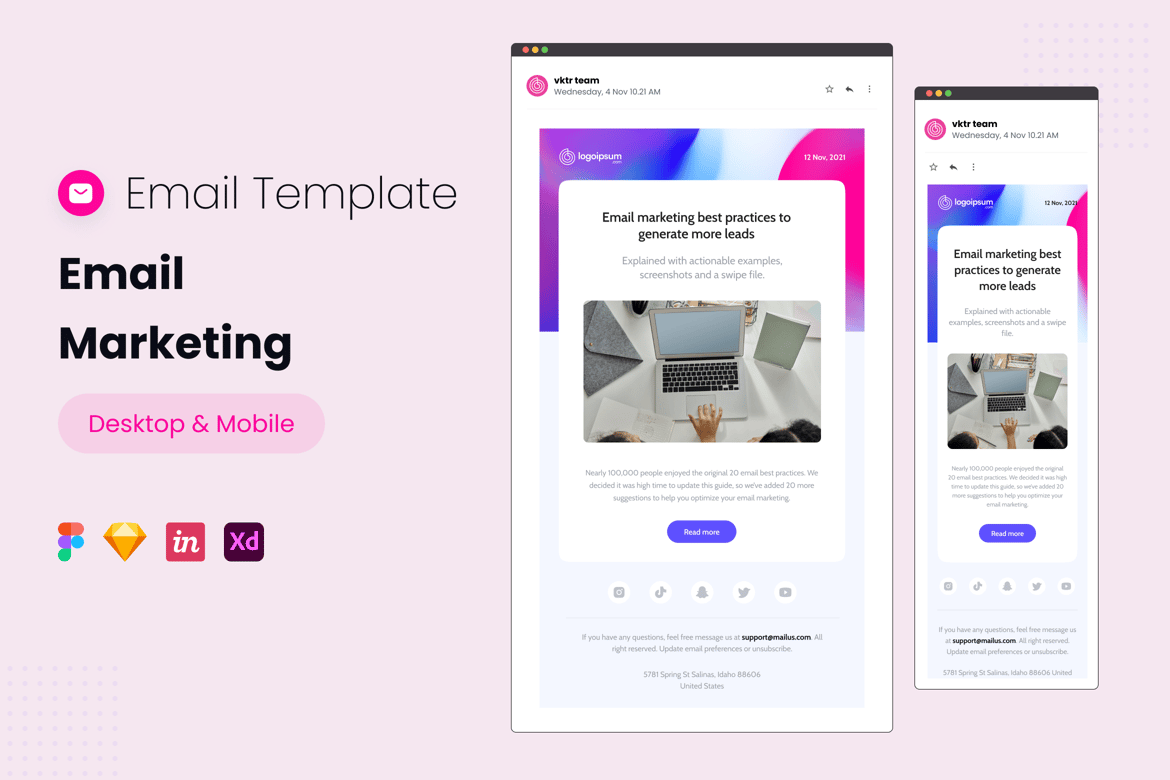 Download Email Marketing - Email Template Figma Design