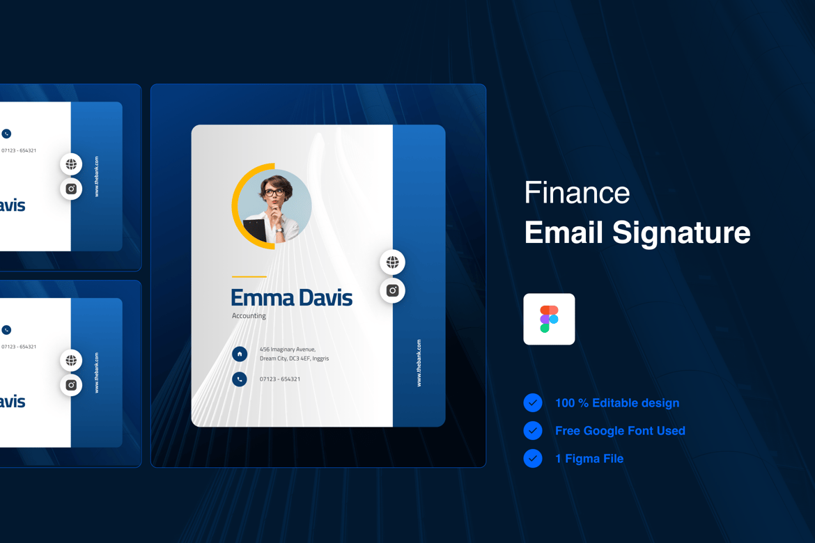 Download Email Signature for Accounting Figma Design