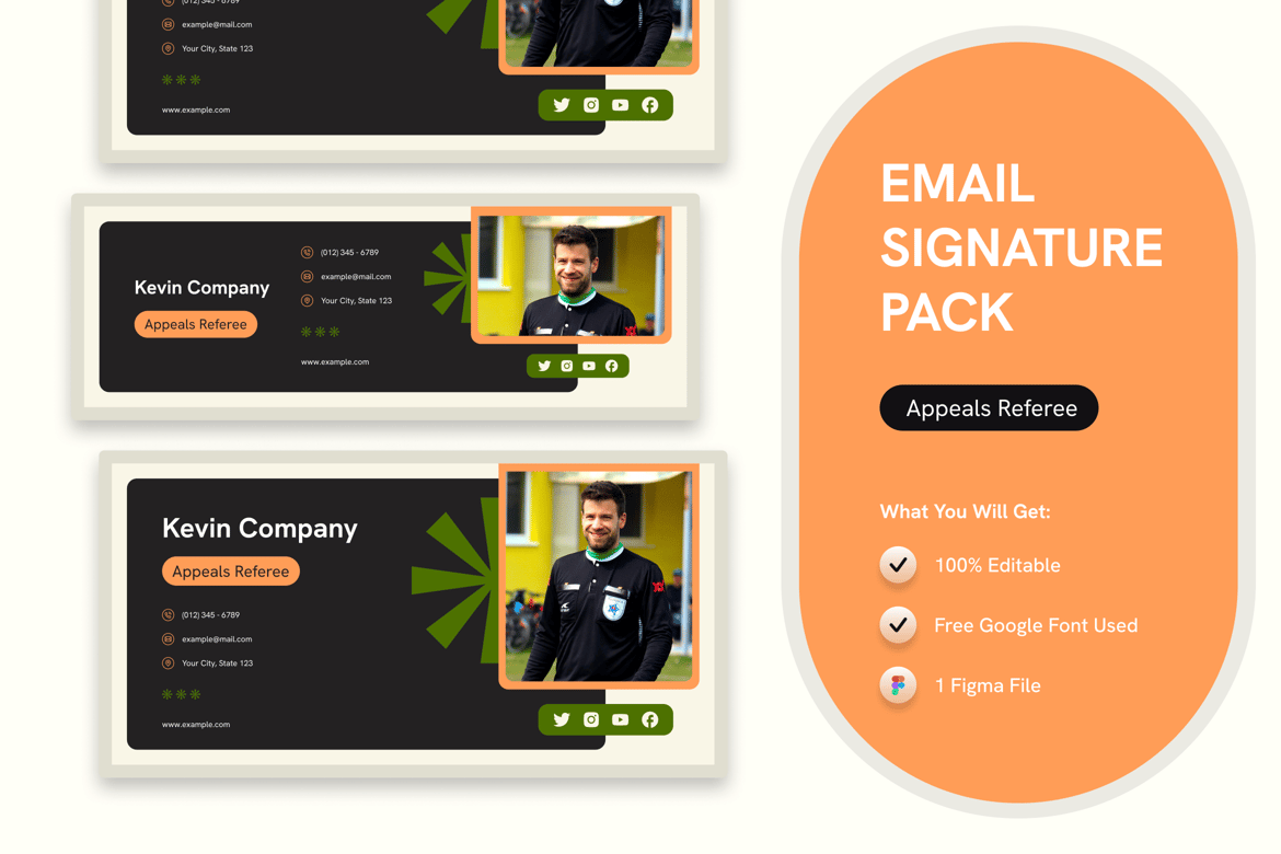 Download Email Signature for Appeals Referee Figma Design