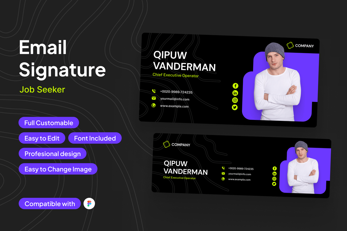 Download Email Signature for Chief Executive Operator Figma Design