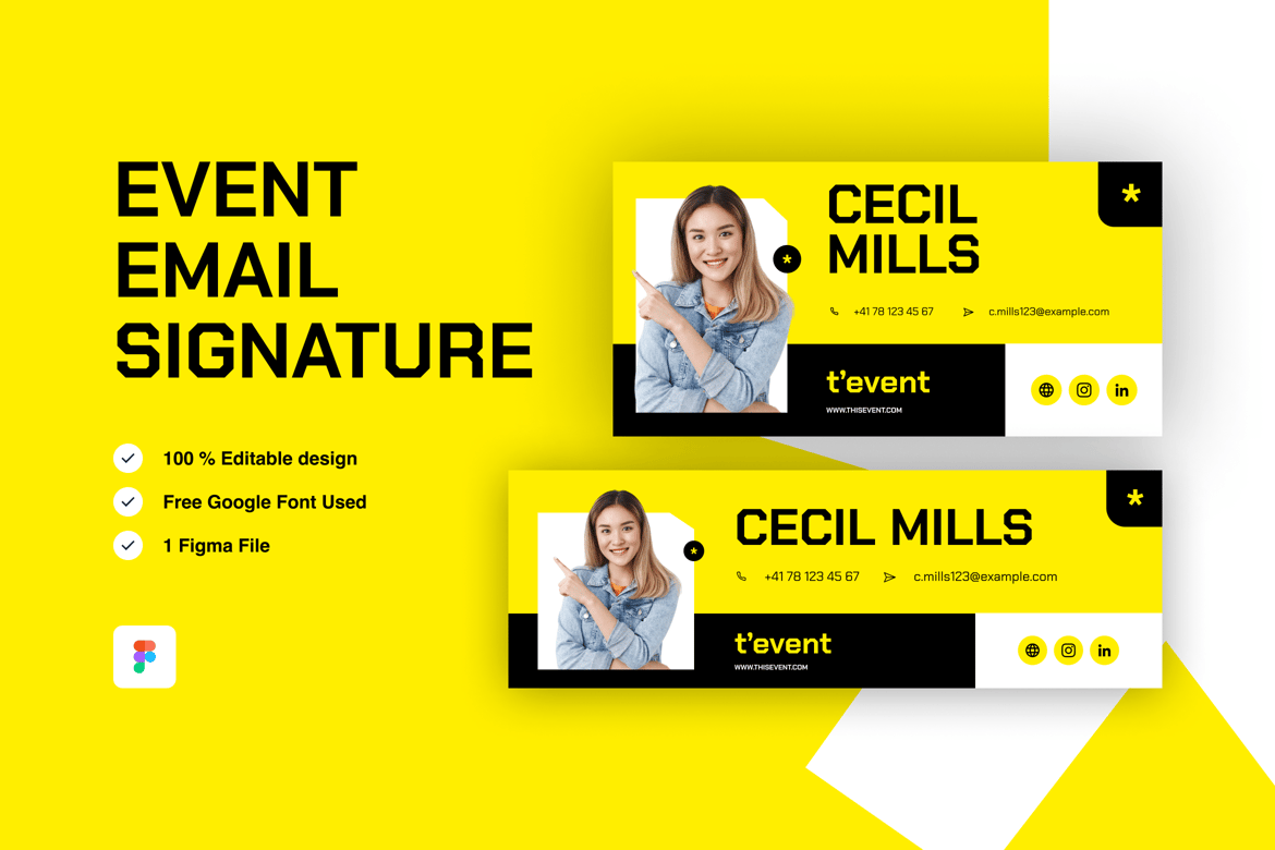 Download Email Signature for Event Crew Figma Design