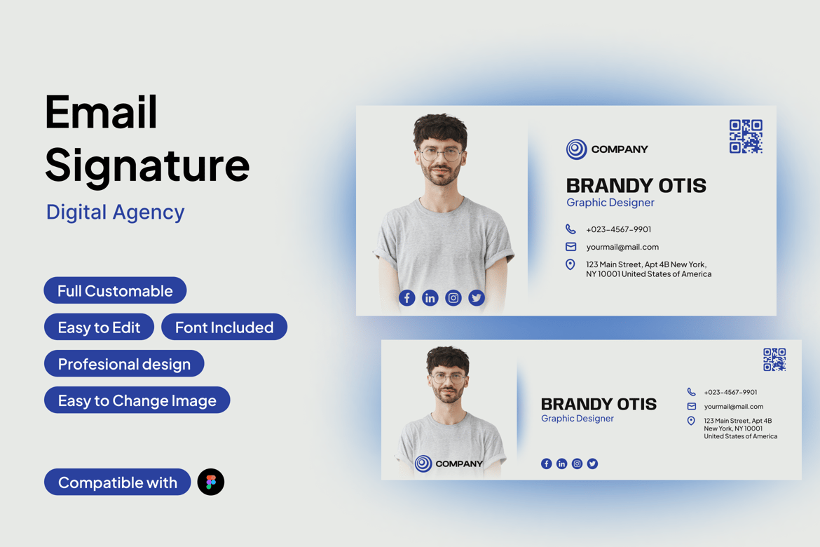 Download Email Signature for Graphic Designer Figma Design