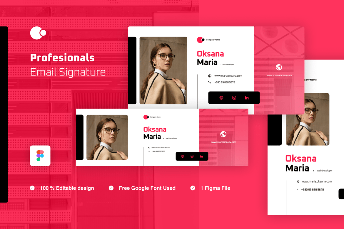 Download Email Signature for Web Developer Figma Design