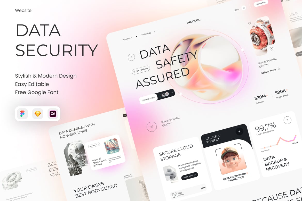 Download Encryloc - Data Security Website Figma Design