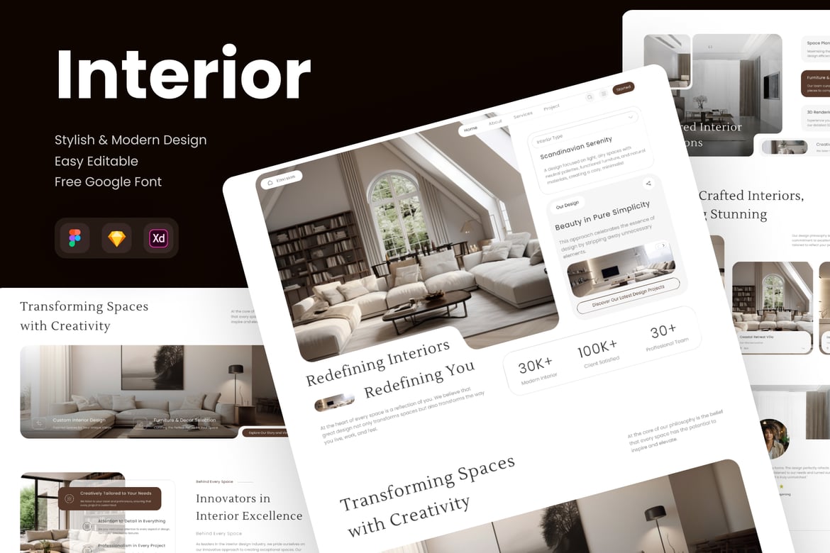 Download Envision - Interior Landing Page Figma Design