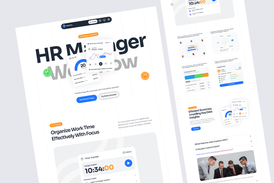 Download EQUIPOL - HR Manager Figma Design